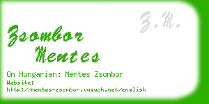 zsombor mentes business card